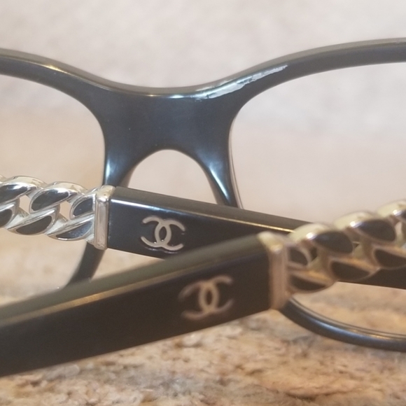 Chanel Women's Glasses Frames and Case Adults Black Gold - Picture 10 of 16